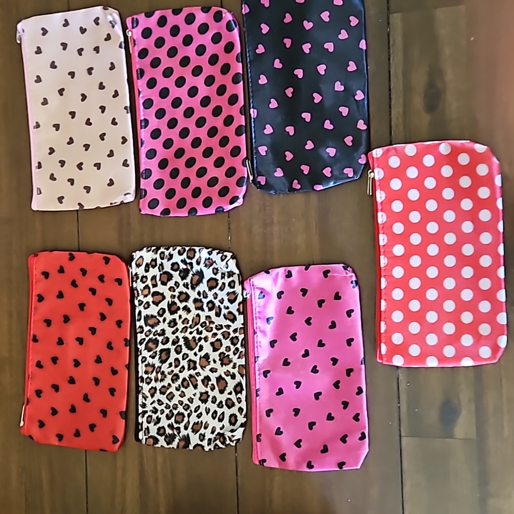 Lot of NWOT cosmetic bags assorted designs